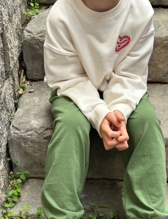 [키즈] heart sweatshirt (4color)-바로배송